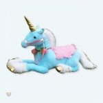 Peluche géante licorne bleu douce pour enfants