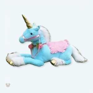 Peluche géante licorne bleu douce pour enfants