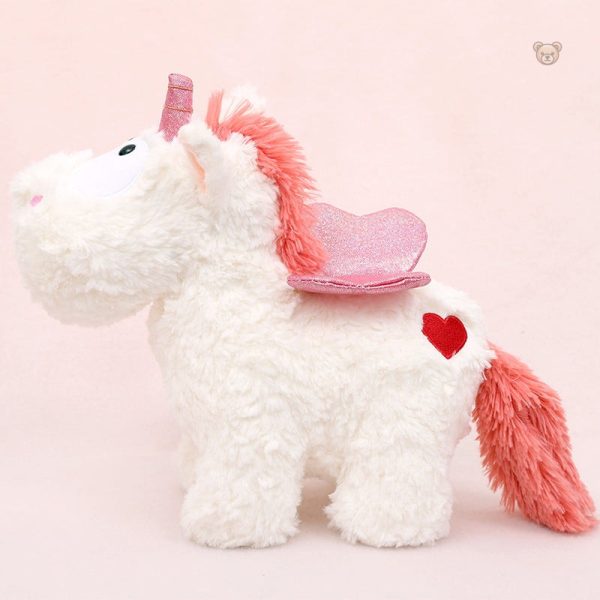 Licorne en peluche avec poils épais et soyeux