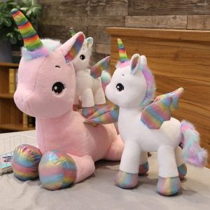 Peluches licorne colorée, douce et câline