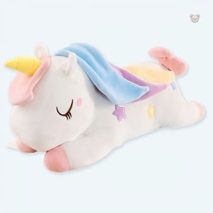 Peluche géante licorne douce et colorée