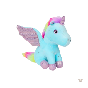 Licorne en peluche douce, idéale pour les câlins