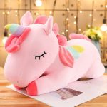 Peluche moelleuse en forme de licorne, colorée et adorable