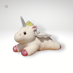 Peluche licorne douce aux couleurs vives et lumineuses