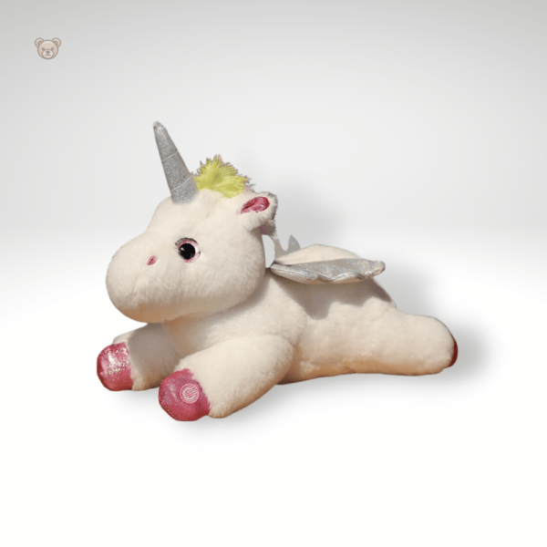Peluche licorne douce aux couleurs vives et lumineuses