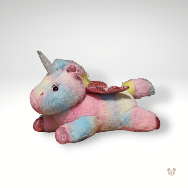 Licorne multicolore en peluche avec effets lumineux