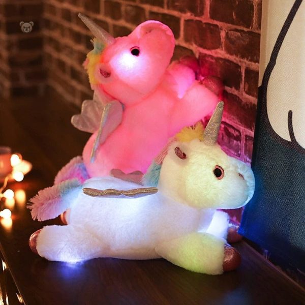 Peluche scintillante en forme de licorne pour les petits