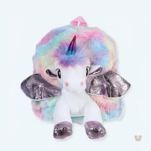 Peluche licorne multicolore douce pour enfant