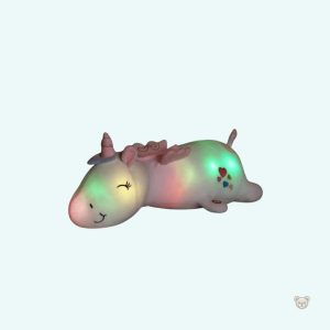 Peluche licorne douce et lumineuse pour enfants