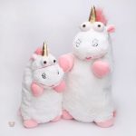 Peluche amusante licorne aux couleurs pastel
