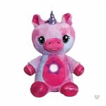 Accessoire de chambre féerique avec une peluche licorne rose