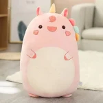 Peluche squishmallow rose en forme de licorne souriante