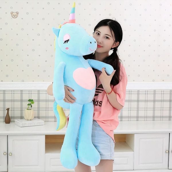 Jouet en peluche licorne colorée pour moments tendres