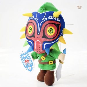 Peluche héros Link de Zelda avec design Majora’s Mask