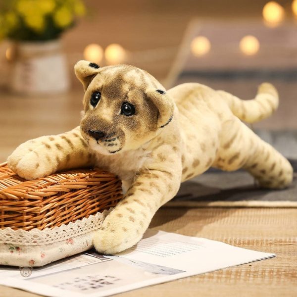 peluche-lion-bebe-mignon-1 Peluche lion bébé nature mignonne et douce pour enfants