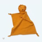 Peluche lion douce en mousseline pour câlins d'enfants