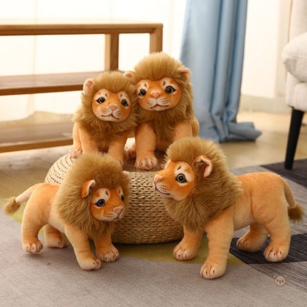 Peluche douce en forme de lion pour jouer