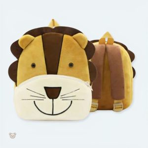 Peluche lion doux à dos pour enfants, idéal safari aventure