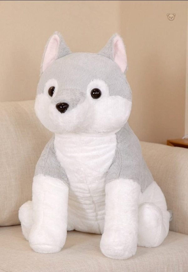 peluche-loup-assis-a-calins-1 Peluche loup assis à câlins
