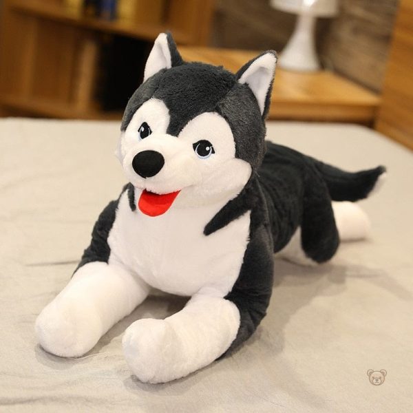 peluche-loup-elegant-qui-tire-la-langue-1 Peluche loup élégant tirant la langue