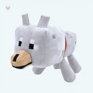 Peluche loup Minecraft douce pour enfants