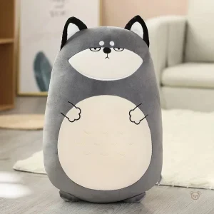 Peluche loup gris Squishmallow douce et câline