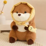 Peluches loutre et poisson coloré, parfaits pour les enfants