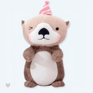 Peluche loutre douce avec chapeau