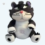 Peluche Lucifer, chat musical doux et apaisant