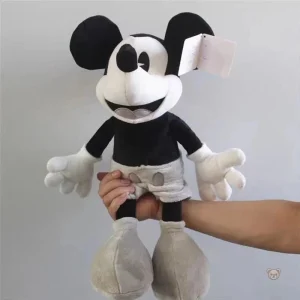 Mickey Mouse, peluche douce en version vintage monochrome