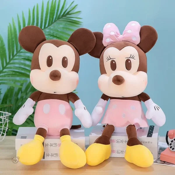 Mickey Mouse en peluche marron, idéale pour les enfants