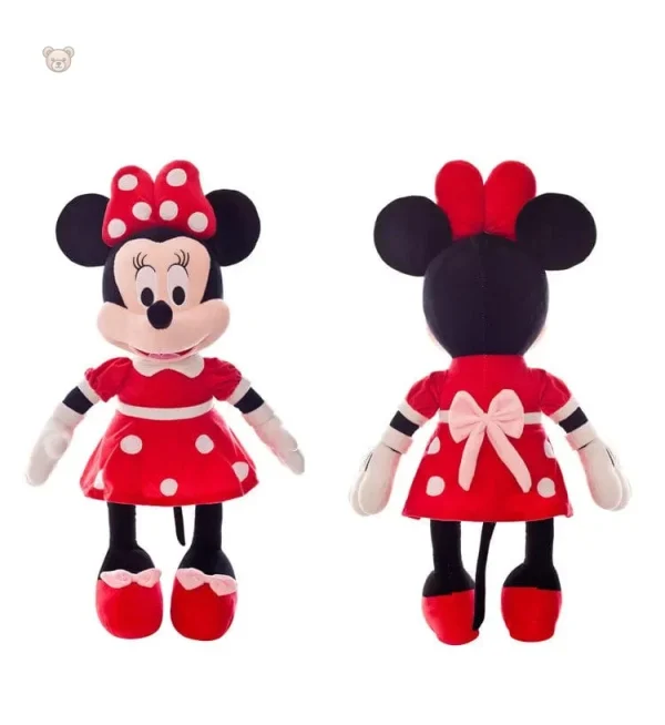 Minnie Mouse en peluche, design rouge emblématique