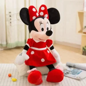 Minnie Mouse peluche, style classique et couleur rouge
