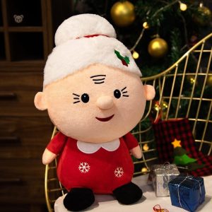 Peluche Mère Noël festive pour célébrer les fêtes de fin d'année