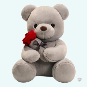 Peluche nounours rose douce pour la Saint-Valentin