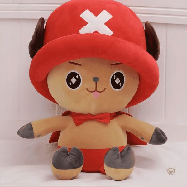 peluche-one-piece-tony-chopper-rouge-douce-caline-1 Peluche douce Tony Chopper rouge de One Piece