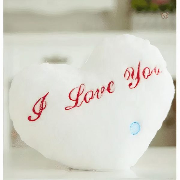 Câlin peluche romantique en forme d'oreiller blanc doux