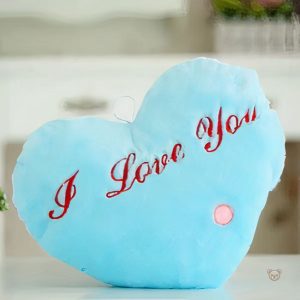 Oreiller peluche décoratif bleu au toucher doux et réconfortant