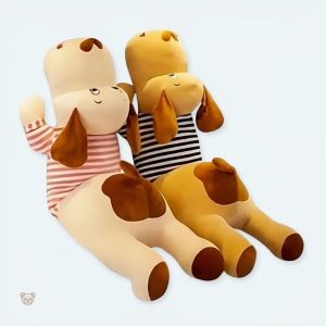 Peluche oreiller chien couple amoureux doux et câlin