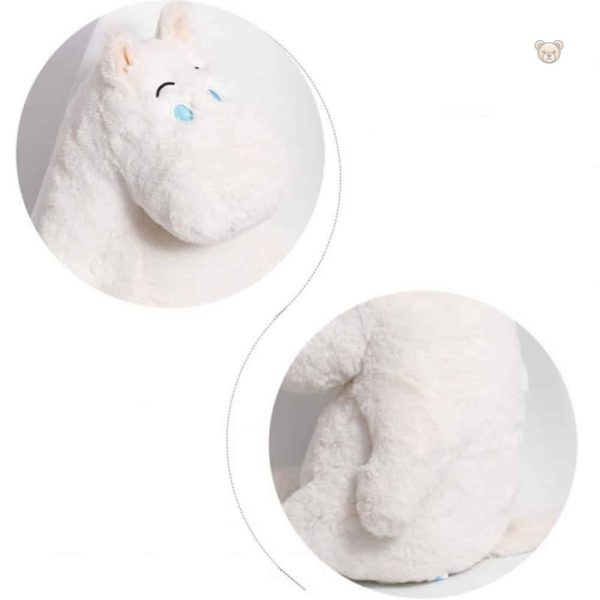 Peluche douce en forme d'hippopotame, idéale pour les câlins