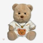 Ours en peluche blanc, accessoire de décoration enfantine