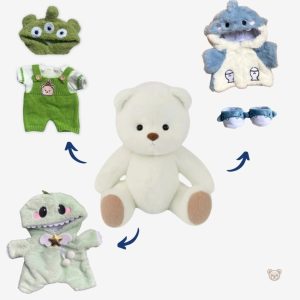 Ours en peluche vert doux, design unique et artisanal