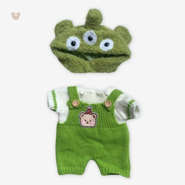 Ours vert en peluche, fabrication soignée et douce