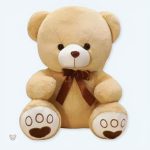 Peluche ours beige douce et moelleuse pour câlins