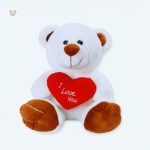 Peluche ours blanc doux et câlin pour un hiver chaleureux