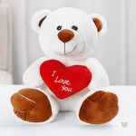 Ours en peluche blanc, compagnon douillet pour les froides nuits d'hiver