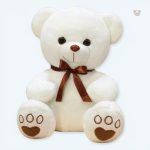 Peluche ours blanc doux