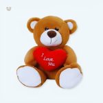 Peluche ours brun douce pour enfant, idéale pour une chambre cosy