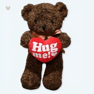 Peluche ours brun douce pour câlins réconfortants d'enfant