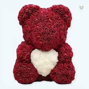 Peluche ours doux rose violine pour câlins d'enfant